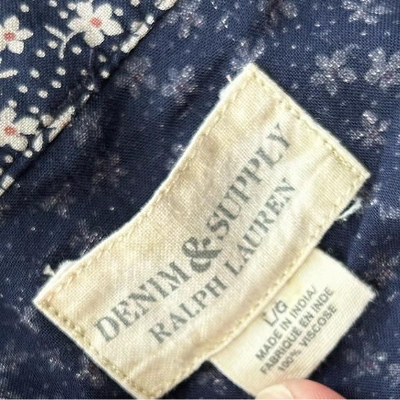 DENIM & SUPPLY RALPH LAUREN Micro Daisy Wrap Mini Skirt Coquette Boho Prep Sz L - Picture 2 of 11